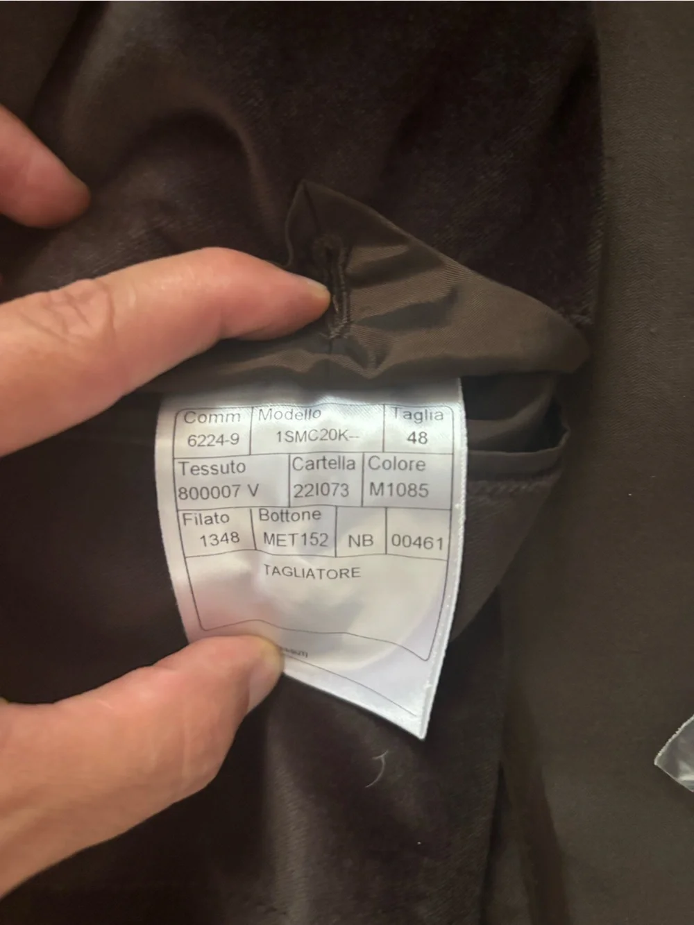 Tagliatore Chocolate Brown Velvet Double Breasted Blazer